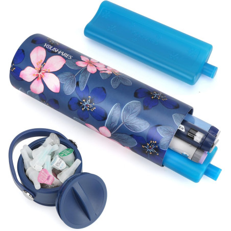 YOUSHARES Pochette Isotherme Insuline, 48H Trousse Isotherme Insuline Voyage pour Diabétique, Boite Isotherme Stylo Insuline Méd