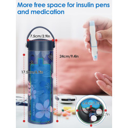 YOUSHARES Pochette Isotherme Insuline, 48H Trousse Isotherme Insuline Voyage pour Diabétique, Boite Isotherme Stylo Insuline Méd