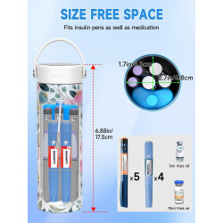 YOUSHARES Pochette Isotherme Insuline, 48H Bouteille Isotherme Stylo Insuline Voyage Affichage Température, Boîte Réfrigérée Tra