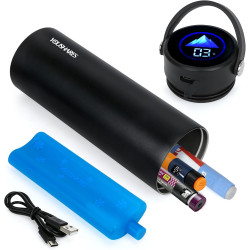 YOUSHARES Pochette Isotherme Insuline, 48H Bouteille Isotherme Stylo Insuline Voyage Affichage Température, Boîte Réfrigérée Tra