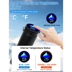 YOUSHARES Pochette Isotherme Insuline, 48H Bouteille Isotherme Stylo Insuline Voyage Affichage Température, Boîte Réfrigérée Tra