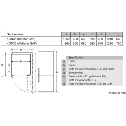 Bosch KGN36NLEA Série 2 - Réfrigérateur combiné, pose-libre, éclairage LED