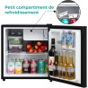 SMETA Petit Frigo 46L, Mini Réfrigérateur, Mini Frigo de Chambre, avec Thermostat Réglable et Porte Réversible, pour Chambre, Bu