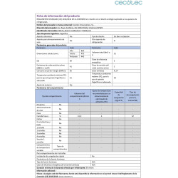 Cecotec mini frigo bolero coolmarket tt 90 noir e. mini réfrigérateur compact 90 l, porte réversible, 5 niveaux de température, 