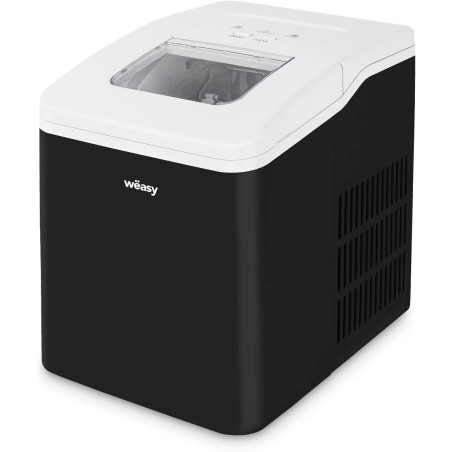 Machine à Glaçons KW12, Prêt en 6min, Fonction Autonettoyante, 12kg en 24h, Electrique, Bac Amovible, Silencieuse 1,5L, Pelle à 