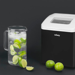 Machine à Glaçons KW12, Prêt en 6min, Fonction Autonettoyante, 12kg en 24h, Electrique, Bac Amovible, Silencieuse 1,5L, Pelle à 