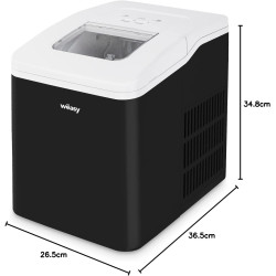 Machine à Glaçons KW12, Prêt en 6min, Fonction Autonettoyante, 12kg en 24h, Electrique, Bac Amovible, Silencieuse 1,5L, Pelle à 
