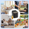 ROVSUN Machine à Glaçons, 12kg/24h, 9 Glaçons en 6 Minutes, Machine a Glacons Auto-Nettoyante, Affichage LED, 2 Tailles de Glaço