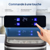 ROVSUN Machine à Glaçons, 18kg/24h, 12 Glaçons en 8 Minutes, Machine a Glacons Auto-Nettoyante, Affichage LED, Indicateurs eau/g