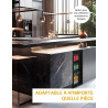 WIE Réfrigérateur à Boissons 70L Mini Réfrigérateur avec Double Porte Vitrée Petit Frigo Silencieux à Bière Intérieur Extérieu 1