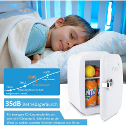 Mini Frigo portable 4 l avec fonction de refroidissement et de maintien au chaud, AC 220 V dans la maison/la prise DC 12 V dans 