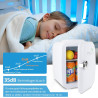 Mini Frigo portable 4 l avec fonction de refroidissement et de maintien au chaud, AC 220 V dans la maison/la prise DC 12 V dans 