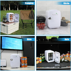 Mini Frigo portable 4 l avec fonction de refroidissement et de maintien au chaud, AC 220 V dans la maison/la prise DC 12 V dans 