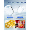 FOHERE Machine à glaçons, glaçons en 5 minutes, 14 kg en 24 heures, mini machine à glaçons autonettoyante, 2 tailles de glaçons 
