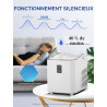 FOHERE Machine à glaçons, glaçons en 5 minutes, 14 kg en 24 heures, mini machine à glaçons autonettoyante, 2 tailles de glaçons 