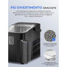 FOHERE Machine à glaçons, glaçons en 5 minutes, 14 kg en 24 heures, mini machine à glaçons autonettoyante, 2 tailles de glaçons 