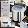 tectake® Machine à glaçons Silencieuse Appareil à glacons, 9 glaçons par cycle, env. 6-13 minutes, Écran tactile, avec Cuillère 