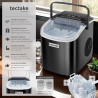 tectake® Machine à glaçons Silencieuse Appareil à glacons, 9 glaçons par cycle, env. 6-13 minutes, Écran tactile, avec Cuillère 