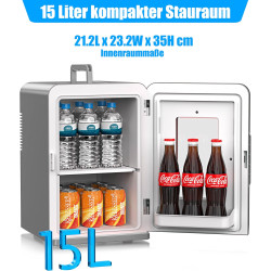 KESSER® Mini réfrigérateur 2 en 1 | Glacière | Capacité de 15 litres avec Fonction de Chauffage, transportable, AC DC 220-240 V/