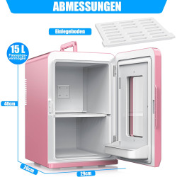 KESSER® Mini réfrigérateur 2 en 1 | Glacière | Capacité de 15 litres avec Fonction de Chauffage, transportable, AC DC 220-240 V/
