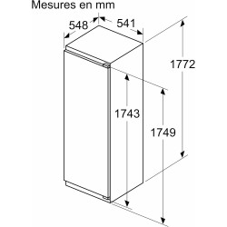 Bosch KIR81VFE0 Série 4 - Réfrigérateur, encastrable, Tiroir Multi Box XXL