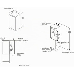 Bosch KIL42NSE0 Série 2 - Réfrigérateur, encastrable, Cool Airflow