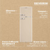SEVERIN Réfrigérateur Congélateur 2 portes, Pose libre, Réfrigérateur Double Porte avec Congélateur Largeur 55 cm, 246 L, Classe