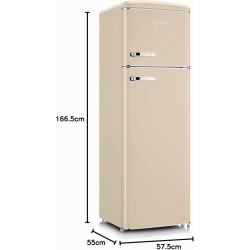 SEVERIN Réfrigérateur Congélateur 2 portes, Pose libre, Réfrigérateur Double Porte avec Congélateur Largeur 55 cm, 246 L, Classe