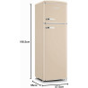 SEVERIN Réfrigérateur Congélateur 2 portes, Pose libre, Réfrigérateur Double Porte avec Congélateur Largeur 55 cm, 246 L, Classe