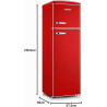 SEVERIN Réfrigérateur Congélateur 2 portes, Pose libre, Réfrigérateur Double Porte avec Congélateur Largeur 55 cm, 246 L, Classe