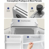 Upstreman 71L Petit Frigo Sans Congélateur, CR71-Argent | 7 niveaux de température 1-10°C, Éclairage LED, 40 dB Silencieux, Écon