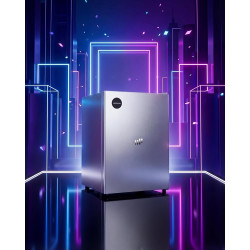 Upstreman 71L Petit Frigo Sans Congélateur, CR71-Argent | 7 niveaux de température 1-10°C, Éclairage LED, 40 dB Silencieux, Écon