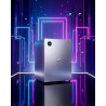 Upstreman 71L Petit Frigo Sans Congélateur, CR71-Argent | 7 niveaux de température 1-10°C, Éclairage LED, 40 dB Silencieux, Écon