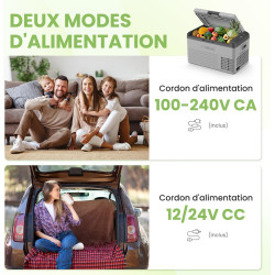 Alpicool 29L Réfrigérateur de Voiture CL30, Portable Glacière à Compression Neuve 2026, 12V/24V Frigo de Voiture pour Camion, Ca