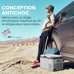 Alpicool 29L Réfrigérateur de Voiture CL30, Portable Glacière à Compression Neuve 2026, 12V/24V Frigo de Voiture pour Camion, Ca