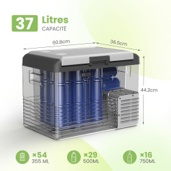 Alpicool CL40 37L Réfrigérateur de Voiture, Glaciere Electrique Portable Neuve 2026, 12V/24V DC 100-240V AC, Glacière à Compress