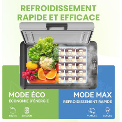 Alpicool CL40 37L Réfrigérateur de Voiture, Glaciere Electrique Portable Neuve 2026, 12V/24V DC 100-240V AC, Glacière à Compress