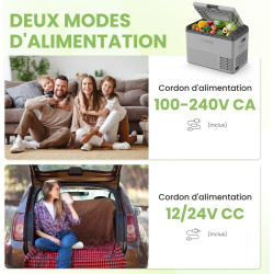 Alpicool CL40 37L Réfrigérateur de Voiture, Glaciere Electrique Portable Neuve 2026, 12V/24V DC 100-240V AC, Glacière à Compress