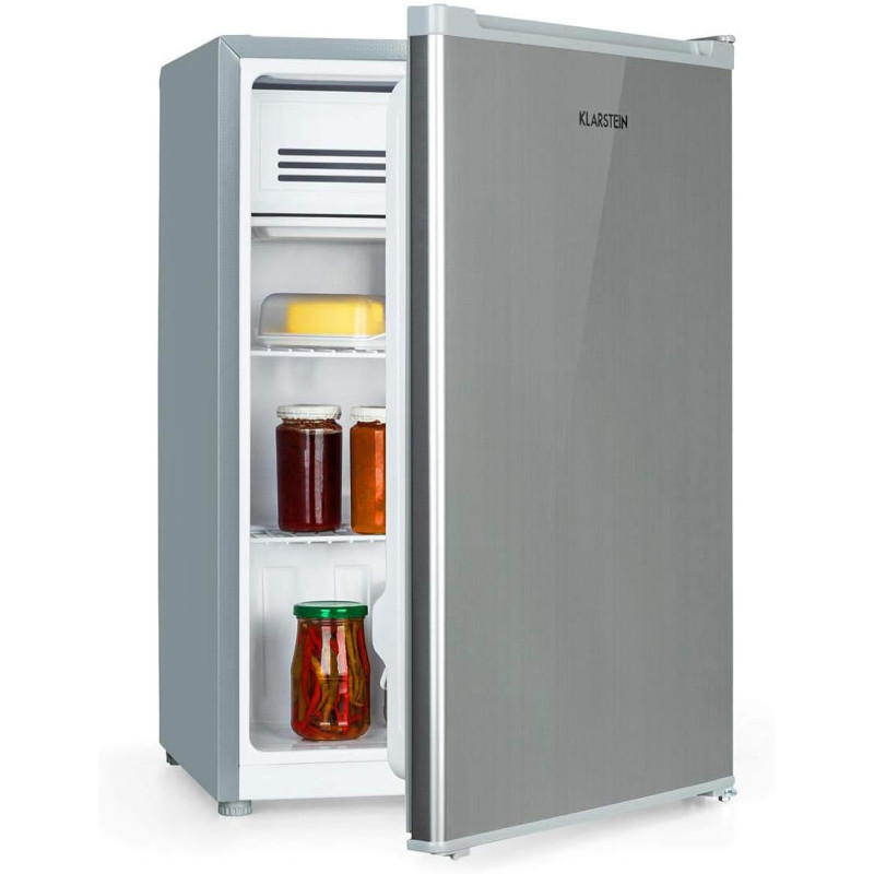 KLARSTEIN Delaware Réfrigérateur, Capacité 76 Litres, 2 Clayettes en Verre Flexibles, Compartiment Congélateur 4 Litres, Range-B