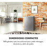KLARSTEIN Delaware Réfrigérateur, Capacité 76 Litres, 2 Clayettes en Verre Flexibles, Compartiment Congélateur 4 Litres, Range-B