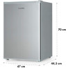 KLARSTEIN Delaware Réfrigérateur, Capacité 76 Litres, 2 Clayettes en Verre Flexibles, Compartiment Congélateur 4 Litres, Range-B