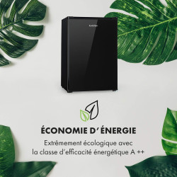 Klarstein Delaware Réfrigérateur, Capacité 76 Litres, 2 Clayettes en Verre Flexibles, Compartiment Congélateur 4 Litres, Range-B
