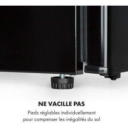 Klarstein Delaware Réfrigérateur, Capacité 76 Litres, 2 Clayettes en Verre Flexibles, Compartiment Congélateur 4 Litres, Range-B