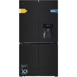 Cecotec Réfrigérateur Américain 4 Portes en Verre de 563 L Bolero CoolMarket 4D 564 Glass E. 183 cm Hauteur, 91 cm Largeur, Dist