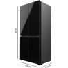 Cecotec refrigerateur congelateur 4 portes française bolero coolmarket 4d 436 noir glass e. réfrigérateur 436l, total no frost, 