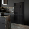 Cecotec refrigerateur congelateur 4 portes française bolero coolmarket 4d 436 noir glass e. réfrigérateur 436l, total no frost, 