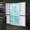 Cecotec refrigerateur congelateur 4 portes française bolero coolmarket 4d 436 noir glass e. réfrigérateur 436l, total no frost, 