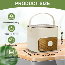 Machine à glaçons avec couvercle à presser et boîte de rangement, 48 grilles réutilisables, bac à glaçons avec tiroir, bac à gla