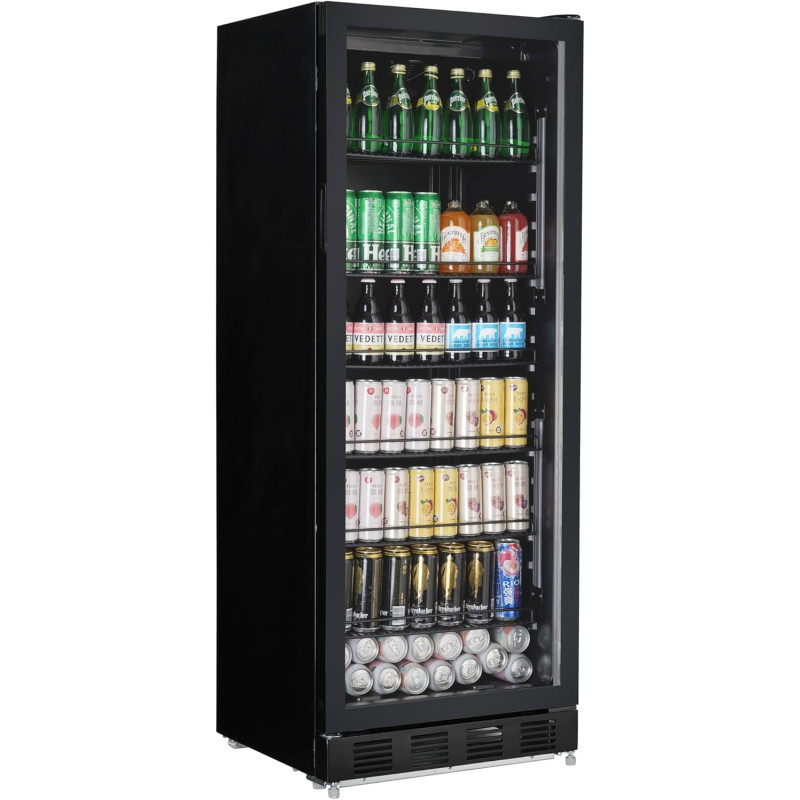 METRO Professional Réfrigérateur à Boissons GSC4280B, Vitrine Réfrigérée, 280 L, Réfrigération Ventilée, 210 W, Avec Serrure, No