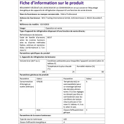 METRO Professional Réfrigérateur à Boissons GSC4280B, Vitrine Réfrigérée, 280 L, Réfrigération Ventilée, 210 W, Avec Serrure, No